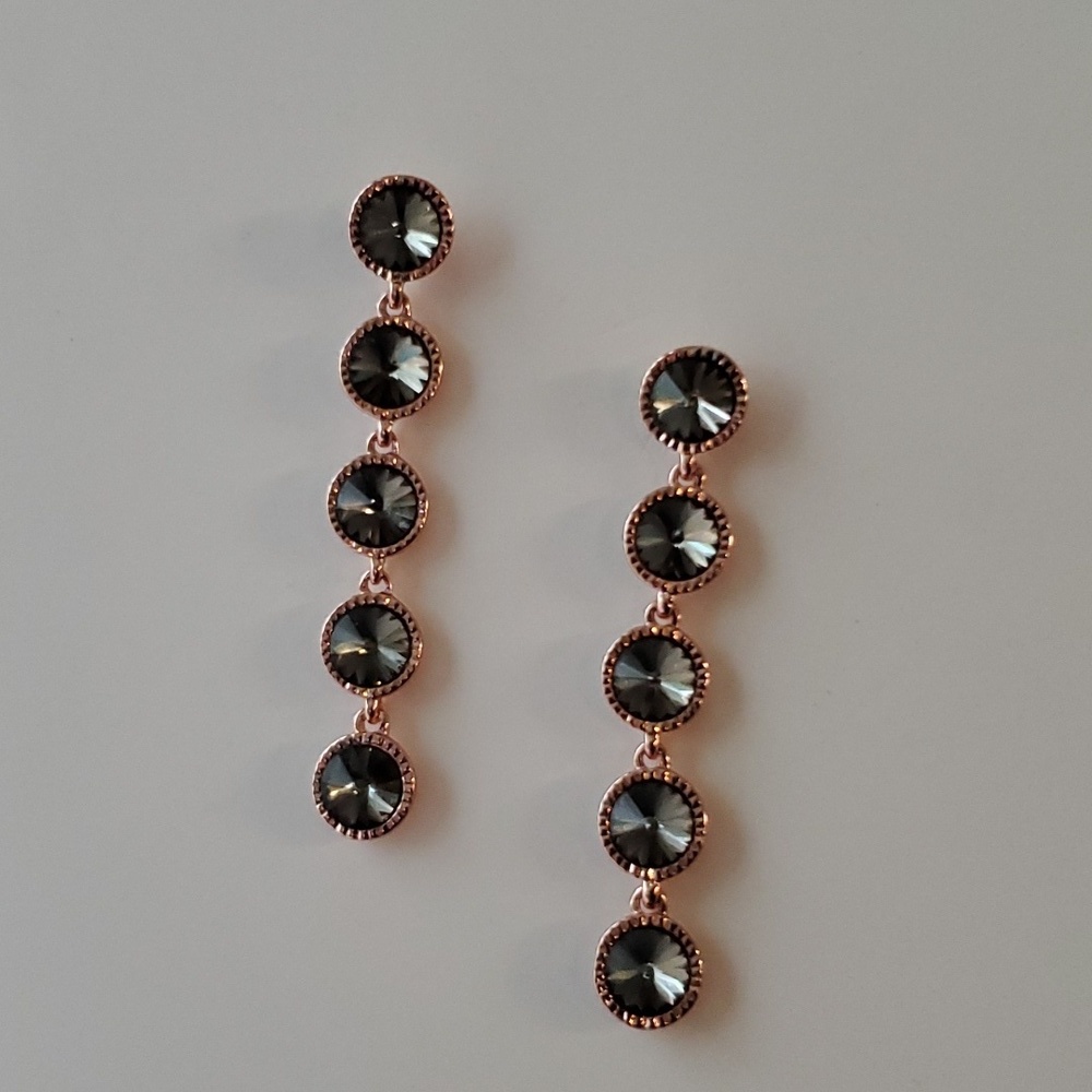 Ted Baker Rose Gold Rizza Rivoli Crystal Earrings